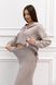 Dark beige angora maternity and nursing suit