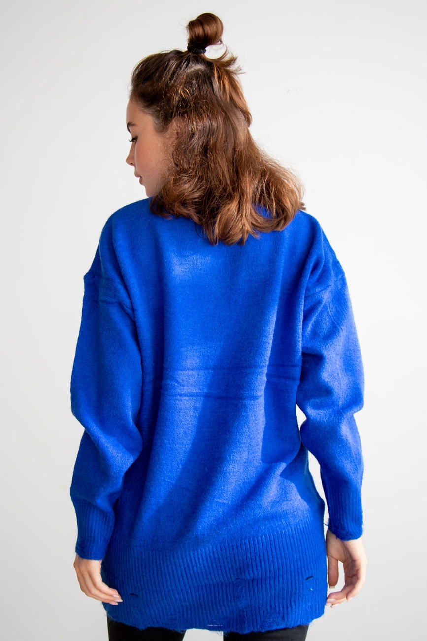 Рваный объемный свитер для беременных и будущих мам "To Be"