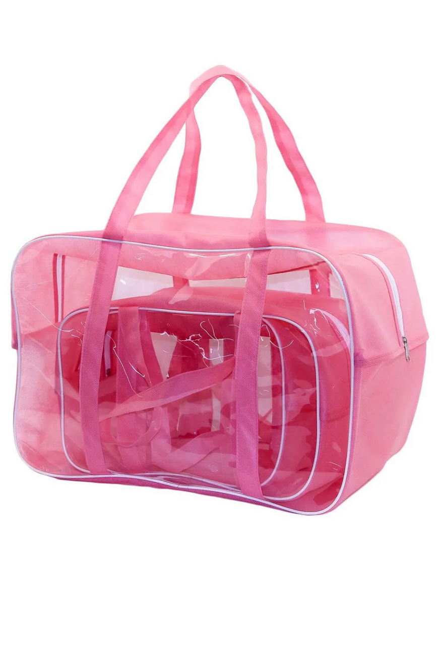 Набір із 3 сумок в пологовий будинок S+M+XXL Плюс рожевий