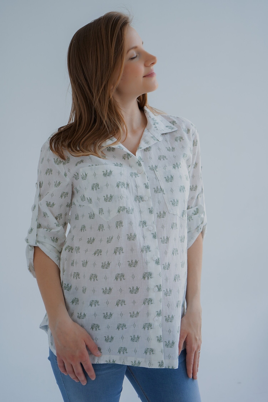 Blouse (shirt) for pregnant and lactating mothers "To Be" 4241715