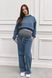 Warm fleece suit for pregnant and nursing women, dark blue
