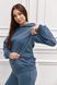 Warm fleece suit for pregnant and nursing women, dark blue