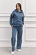 Warm fleece suit for pregnant and nursing women, dark blue