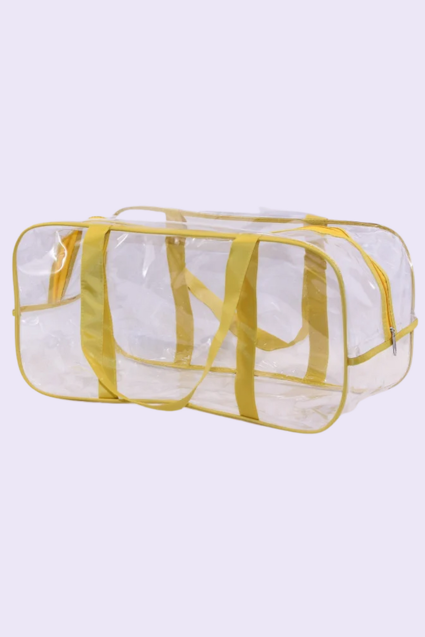 Набір із 3 прозорих сумок в пологовий будинок Joy жовтий