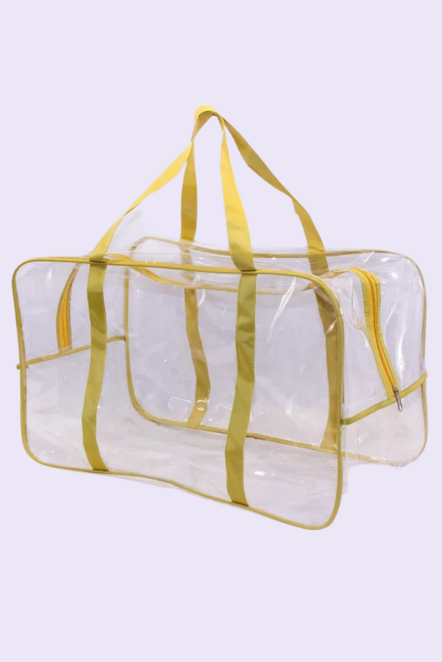 Набір із 3 прозорих сумок в пологовий будинок Joy жовтий