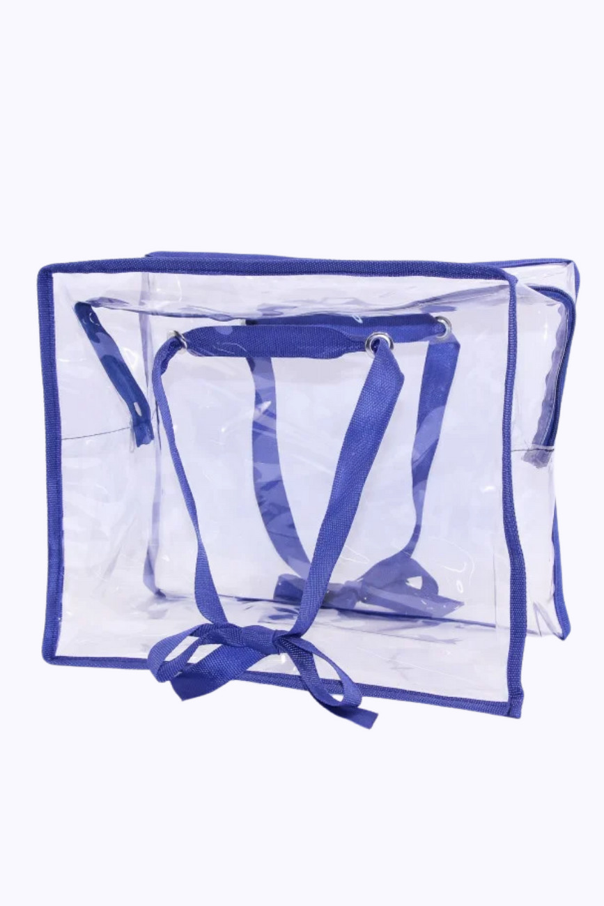 Набір із 2 + 1 прозорих сумок в пологовий будинок Junior синій