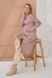 Elegant midi dress for pregnant and nursing women in powder pink with floral print