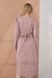 Elegant midi dress for pregnant and nursing women in powder pink with floral print