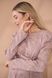 Elegant midi dress for pregnant and nursing women in powder pink with floral print