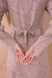 Elegant midi dress for pregnant and nursing women in powder pink with floral print