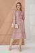 Elegant midi dress for pregnant and nursing women in powder pink with floral print