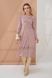 Elegant midi dress for pregnant and nursing women in powder pink with floral print