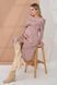 Elegant midi dress for pregnant and nursing women in powder pink with floral print