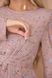 Elegant midi dress for pregnant and nursing women in powder pink with floral print