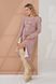 Elegant midi dress for pregnant and nursing women in powder pink with floral print