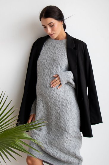 Вязаное платье oversize для будущих мам "To Be"