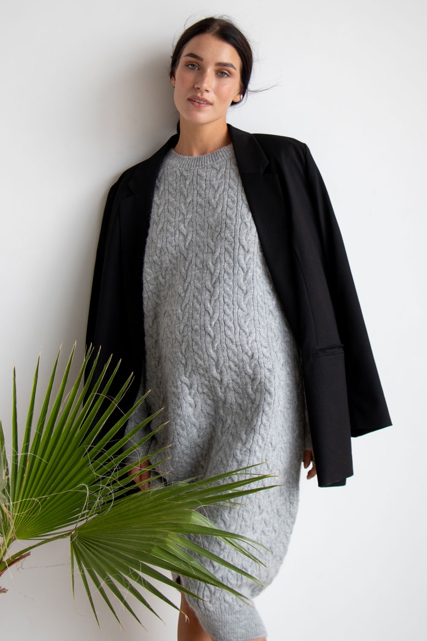 Knitted oversize dress for expectant mothers "To Be" 1488
