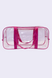 Набір із 3 прозорих сумок в пологовий будинок Joy рожевий