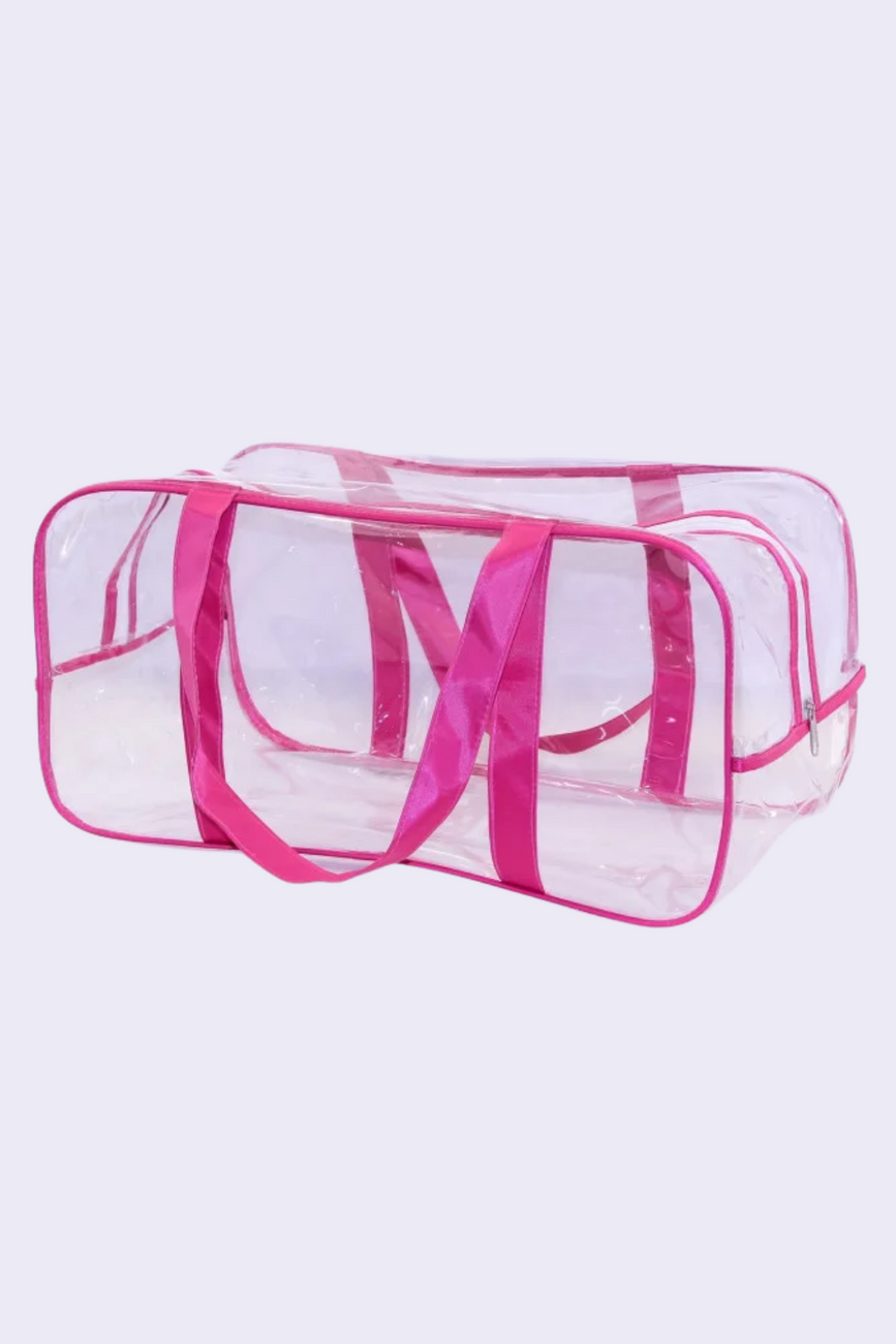 Набір із 3 прозорих сумок в пологовий будинок Joy рожевий