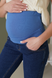 Сині джинси з подвійним поясом для вагітних