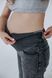 Сірі джинси для вагітних straight fit прямого крою з високим трикотажним поясом