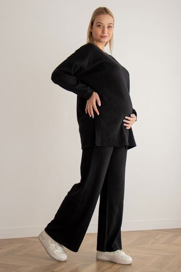 Трикотажний костюм: джемпер та штани палаццо для вагітних, "To Be" 4420153-4