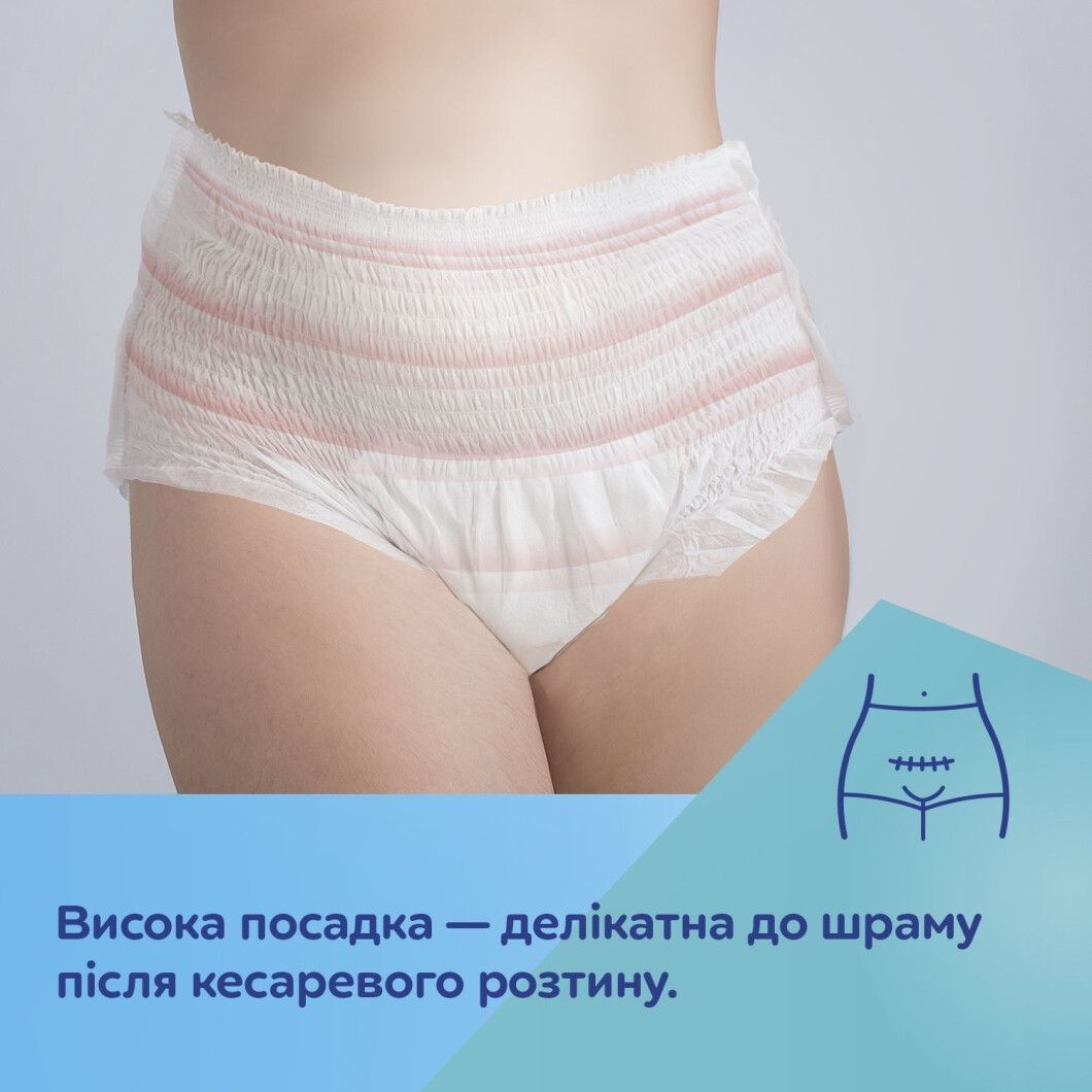 Дышащие одноразовые трусики с послеродовой прокладкой 2в1 ультрапоглощающие 5 шт.