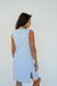 Blue nightgown with breastfeeding secret for maternity hospital for pregnant and nursing women with straps