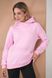 Pink hoodie for pregnant and nursing women, three-thread with fleece