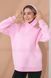 Pink hoodie for pregnant and nursing women, three-thread with fleece