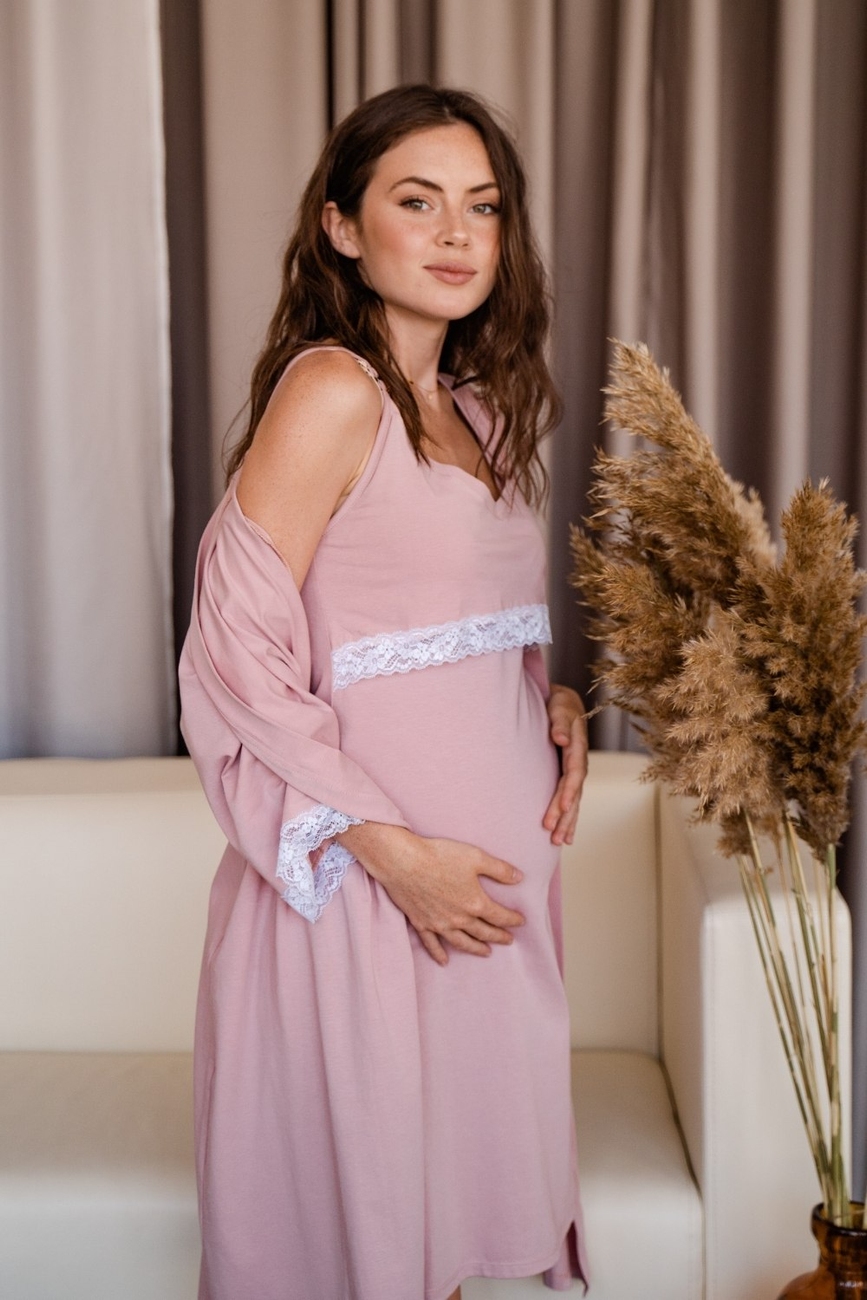 Set: Shirt + Bathrobe for pregnant and lactating mothers "To Be" 4333041