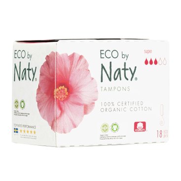 Жіночі гігієнічні тампони торговельної марки “ECO BY NATY”. 18шт. в упаковці.