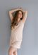 Maternity and nursing nightgown with straps beige for childbirth and after with nursing secret