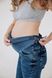 Джинсы boyfriend для беременных с высоким трикотажным животиком синие